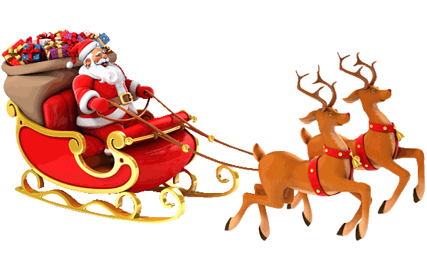 Père Noël et ses rennes